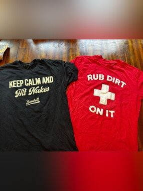 Baseballism 'Rub Dirt On It' Short Sleeve Tee “Keep Calm and Hit Nukes” Medium